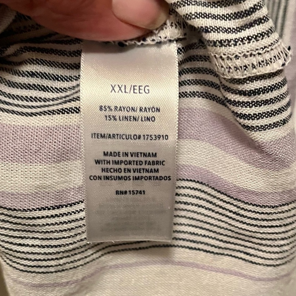 SPLENDID Women’s Stripes Top. Sz XXL. - Picture 4 of 4